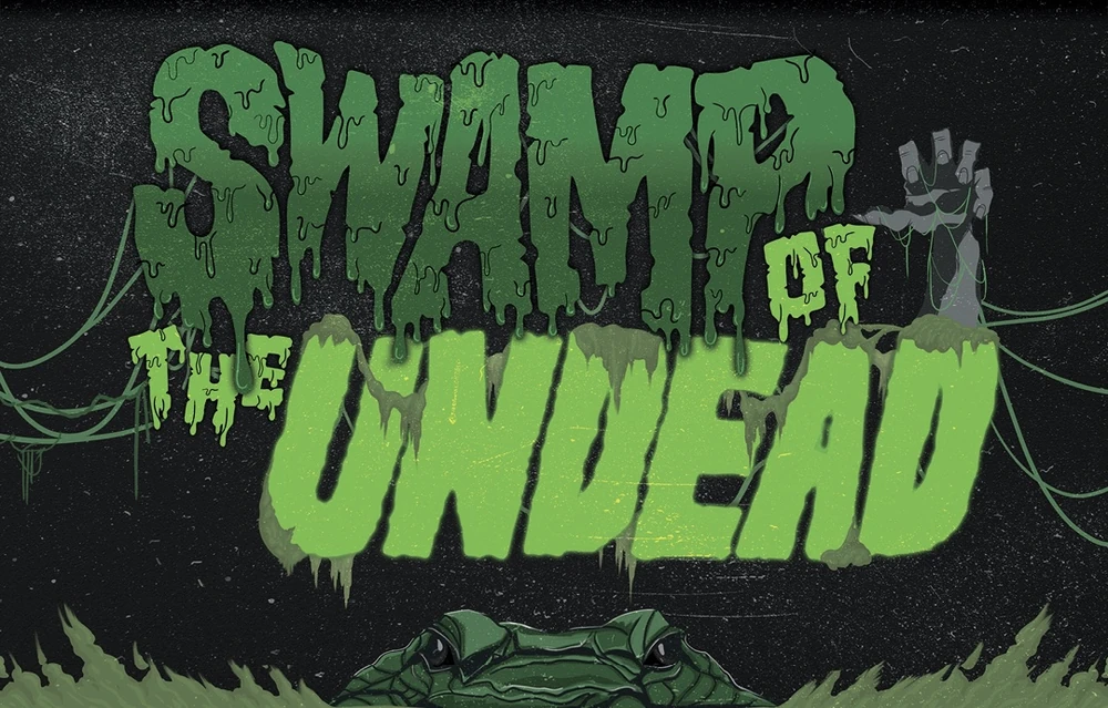 Swamp of the undead scare zone promotional image for halloween Horror Nights Orlando